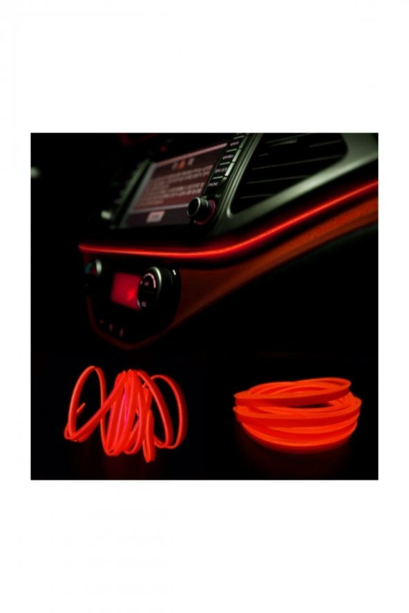 Araç Içi Torpido Ledi - Ip Led - Neon Led - Şerit Led / Kırmızı