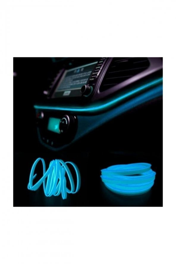 Torpido Led Ip Neon Işıklı Dekoratif Buz Mavisi 2 m