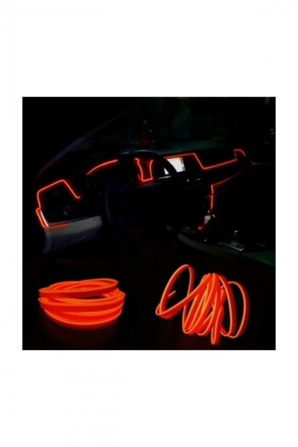 2 Metre Araç Içi Kırmızı Torpido Led Göğüs Ipi Işıklı Neon Torpido 12v Kırmızı Neon
