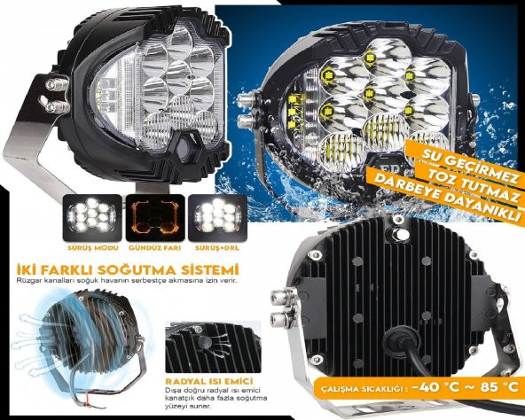 POINT MARKETING 5"Baja Style Shooter Offroad Projektör Led Lamba Beyaz - 2