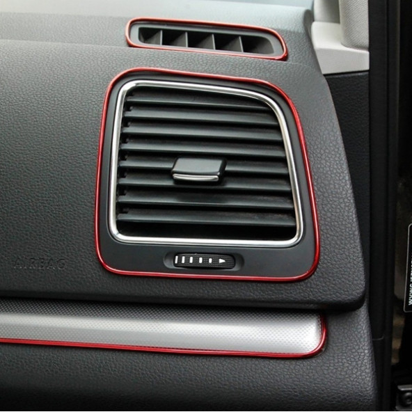 Kırmızı Trim Fitilli Yeni Nesil Araç İçi İp Şerit Balık Sırtı Nikelajlı - 2