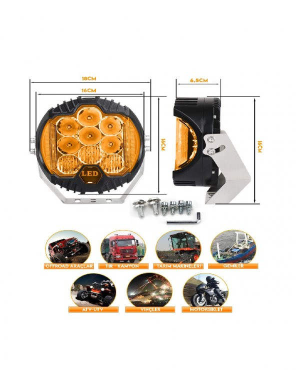 POINT MARKETING 7" Baja Style Shooter Offroad Projektör Led Lamba - 3