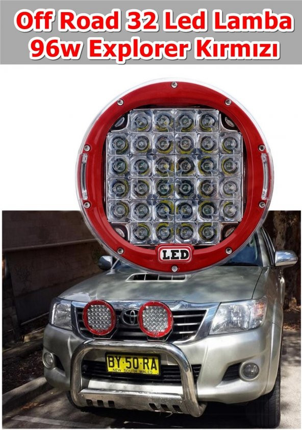 Off Road Led Lamba 96w 32 Led Explorer Kırmızı - 4