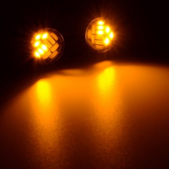 POINT MARKETING Çift Renk Ayna Altı Led Kartal Göz Led Gündüz Ledi Turuncu Beyaz 2li - 4