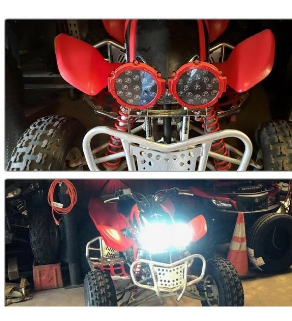 POINT MARKETING  7 İnc 17 Led 51 W Beyaz Kalın Gündüz Ledi Off Road Far Çalışma Lambası Sis Lambası - 4