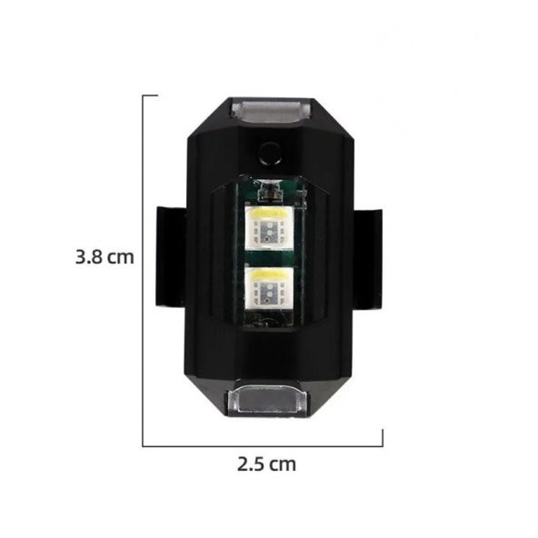 POINT MARKETING Rgb Motosiklet Drone Bisiklet Otomotiv Şarjlı Kablosuz Mini Led Lamba- 7 Renk Flaşlı - 4