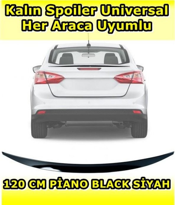 Dacia Lodgy uyumlu Pianoblack Spoiler 120 cm