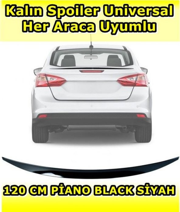 Toyota Corolla uyumlu Pianoblack Spoiler 120 cm