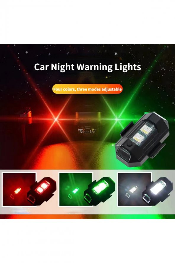 7 Renkli Rgb Led Motosiklet Uyarı Kaza Önleyici Mini Pilli Sinyal Led Drone Led - 3