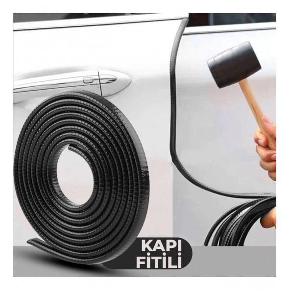 Araç Kapı Koruma Fitili Kapı Çarpma Çizik Önleyici Fitil SİYAH - 2