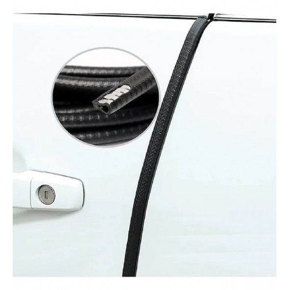 Araç Kapı Koruma Fitili Kapı Çarpma Çizik Önleyici Fitil SİYAH - 4