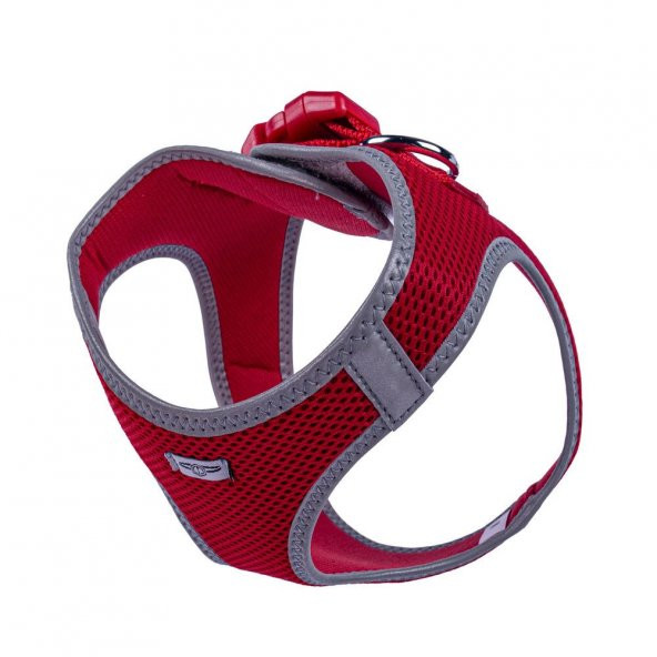 Doggie Havalı Dokuma Reflektör Serisi Küçük Irk Göğüs Tasması Kırmızı M-38-44Cm - 4