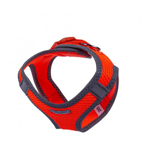 Doggie Havalı Dokuma Reflektör Serisi Küçük Irk Göğüs Tasması Turuncu 2XS-26-30Cm - 4
