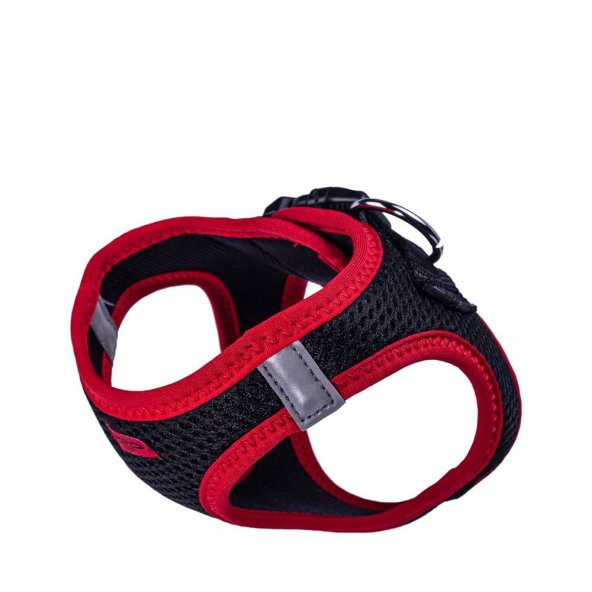 Doggie Havalı Dokuma Neon Serisi Küçük Irk Göğüs Tasması Kırmızı 3XS-22-26Cm - 4