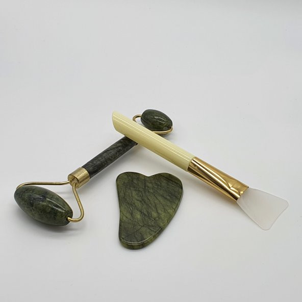 Jade Roller Gua Sha Yüz Masaj Seti ürün görseli