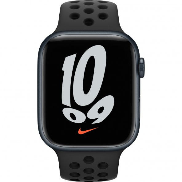 Apple Watch Series 7 Nike GPS 45mm Gece Yarısı Alüminyum Kasa ve Nike Spor Kordon Akıllı Saat - 2