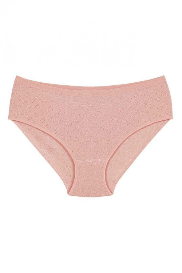 12 Adet Yıldız Bayan Ribana Kalpli Bato Külot Pudra 3588 ürün görseli