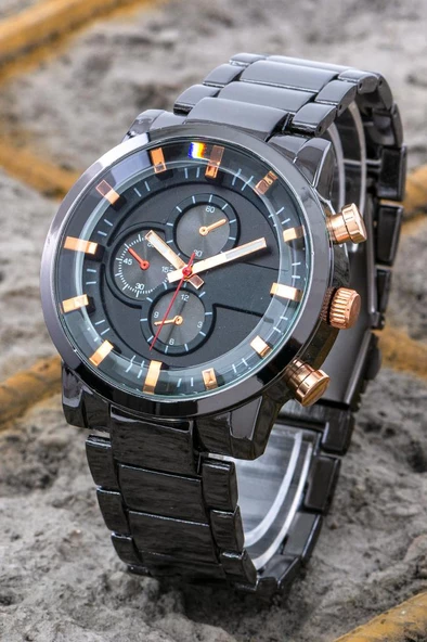 Siyah Rose Analog Erkek Kol Saati ST-304203 - 3