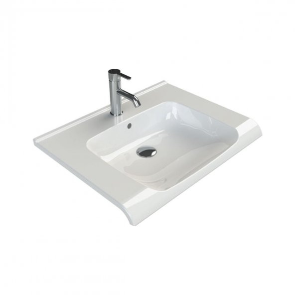 Turkuaz Cerastyle Anova Etajer Uyumlu Lavabo 65 50 cm