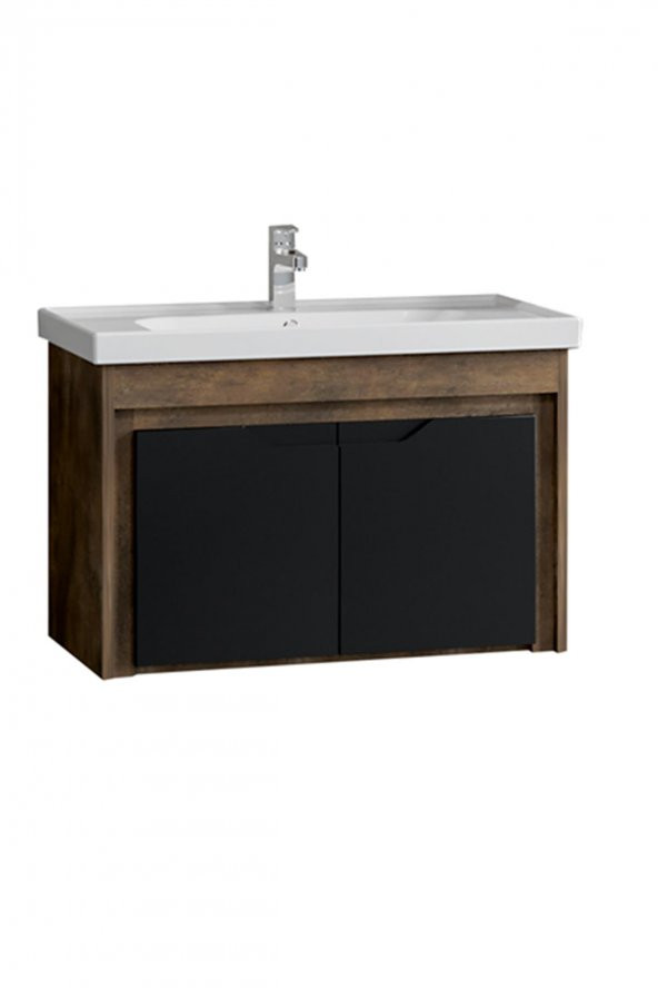 Turkuaz Frame Etajerli Lavabo 80*45cm - Cosmos 80 Alt Modül
