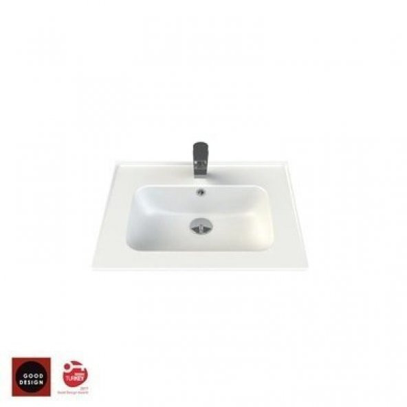 Turkuaz Cerastyle Blue Etajer Uyumlu (Damlalıklı) Lavabo 60*47 cm