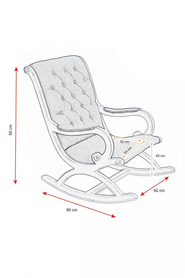 Asedia Rustik Lake Bordo Sallanan Sandalye Dinlenme Emzirme Baba Tv Okuma Uzanma Koltuğu Berjer - Resim 2