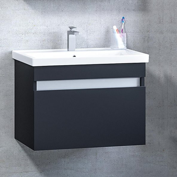 Turkuaz Frame Etajerli Lavabo 65*45cm ve More 65 Banyo Dolabı ürün görseli