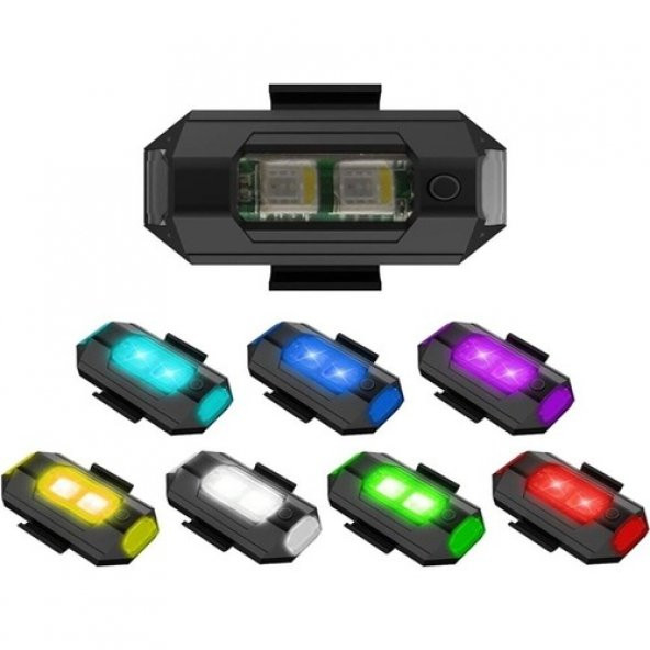 Mini Kablosuz Çakar Lamba Kablosuz 7 Renk Çakarlı Lamba LED Araba Motosiklet Bisiklet Drone