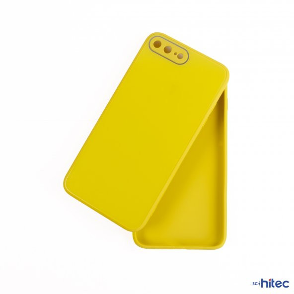 ScHitec Deluxe İphone 7 Plus Mat Kılıf Sarı - Resim 3