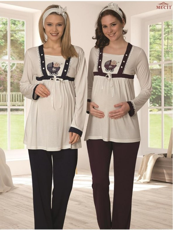 By Mecit 1616 Lohusa Pijama Takımı