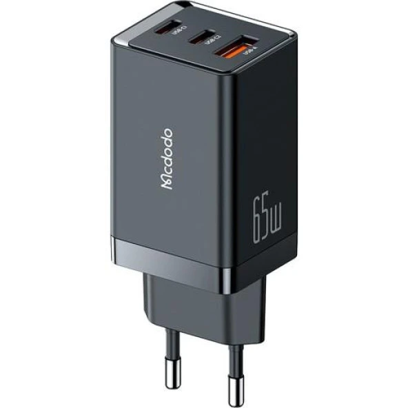 Mcdodo CH-1540 65W Gan5 Pro TypeC Usb Girişli Şarj Adaptörü-Siyah