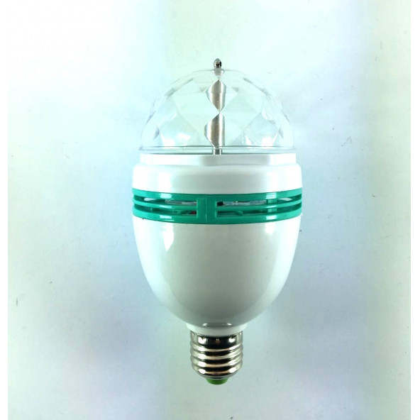 Döner Başlıklı Renkli Işıklı Dekoratif Disko Lamba - 3