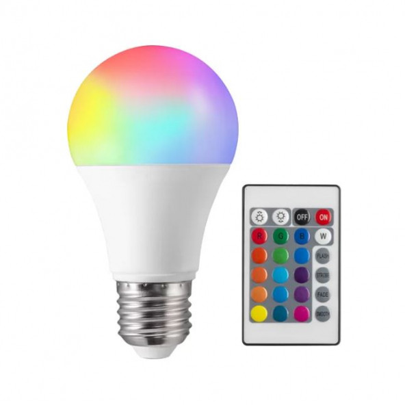 9W RGB Ampul Uzaktan Kumandalı Ampul