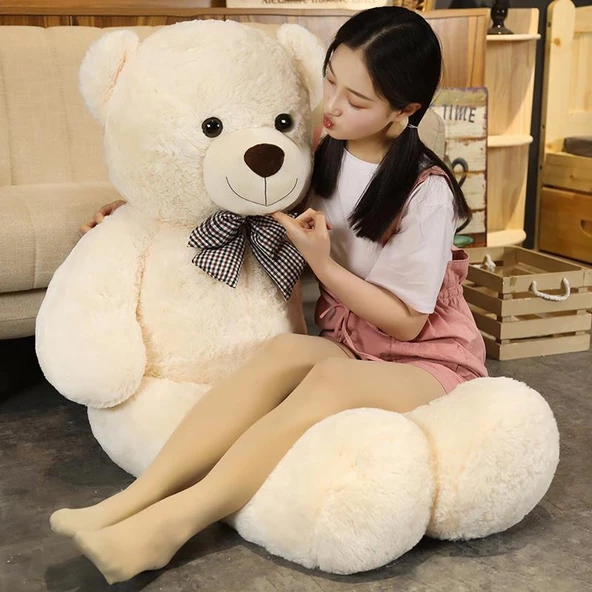 Peluş Ayı 120 cm Papyonlu Sevimli Ayı - Sevgiliye En Özel Hediye - 3