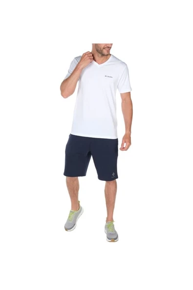 Columbia Brushed V Neck Erkek V Yaka Beyaz Tişört CS0288-100 - 4