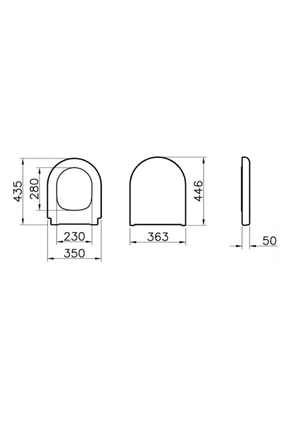 VitrA 121 003 909 Yavaş Kapanır Klozet Kapağı - 3
