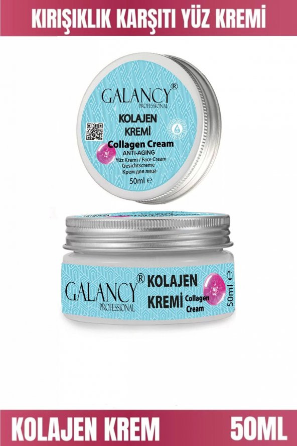 AntiAging Kolajen Biopeptit Krem E Vitaminli Doğal Kolajen Kırışıklık Yüz Kremi 50ml