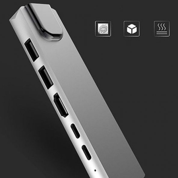 DAYTONA CF04 Macbook uyumlu TYPE-C=>Hdmi 6lı Çevirici Hub - 3