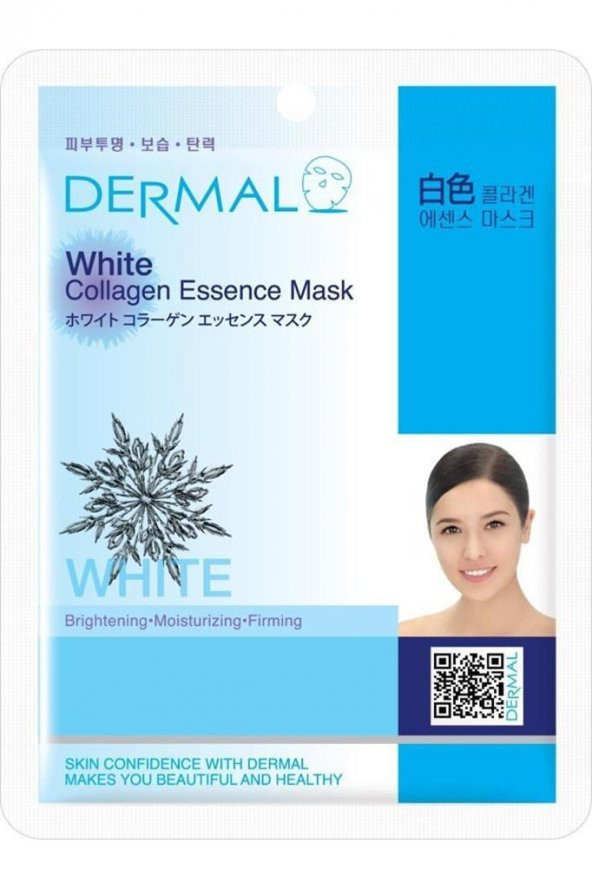 Dermal Aydınlatıcı, Nemlendirici, Sıkılaştırıcı Beyaz Kolajen Maske X10 Adet - Resim 3