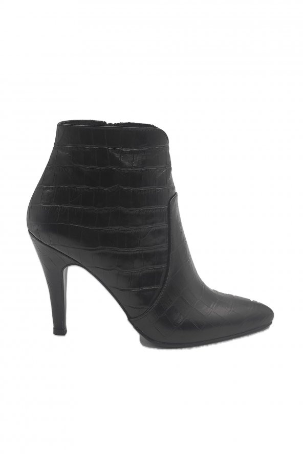 Hakiki Deri Anakonda Kadın Topuklu Bot - 4