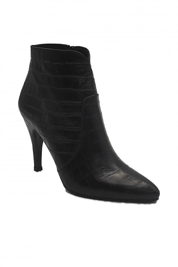Hakiki Deri Anakonda Kadın Topuklu Bot - 5