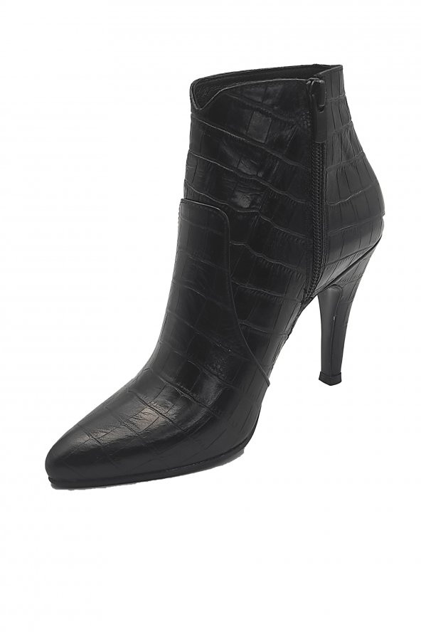 Hakiki Deri Anakonda Kadın Topuklu Bot - 6