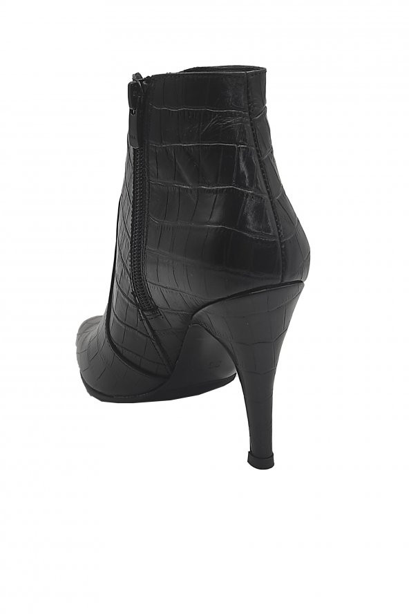 Hakiki Deri Anakonda Kadın Topuklu Bot - 7