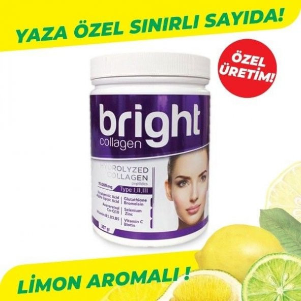Green Farma Bright Kollajen Tip 1-2-3 Limon Aromalı