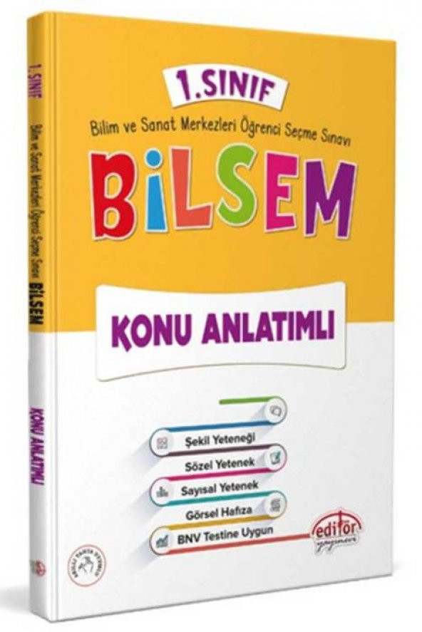 Editör Yayınları 1. Sınıf Bilsem Konu Anlatımlı 2023