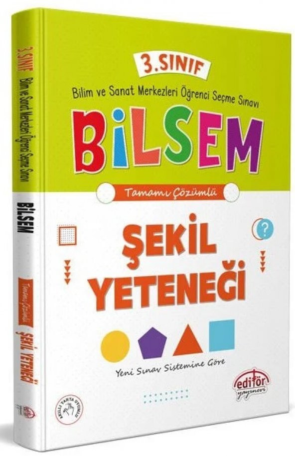 Editör Yayınları 3. Sınıf Bilsem Hazırlık Şekil Yeteneği Tamamı Çözümlü 2023