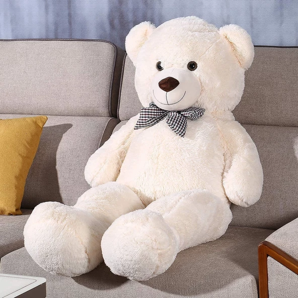 160 cm Papyonlu Peluş Ayı- Papyonlu %100 Yerli İmalat - 8