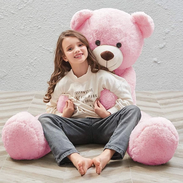 160 cm Papyonlu Peluş Ayı- Papyonlu %100 Yerli İmalat - 4