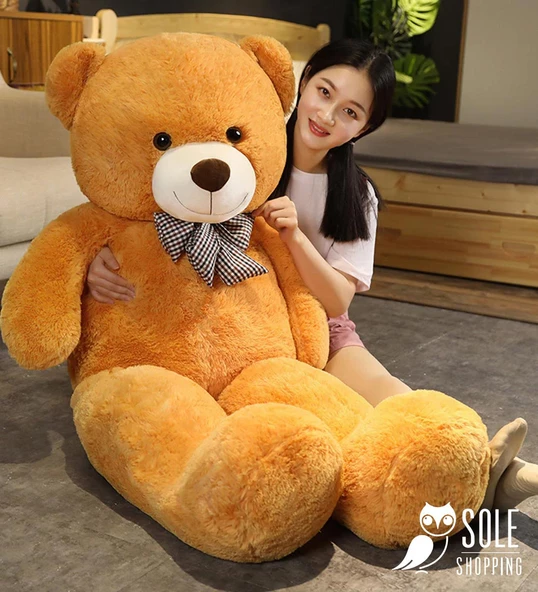 160 cm Papyonlu Peluş Ayı- Papyonlu %100 Yerli İmalat - 11