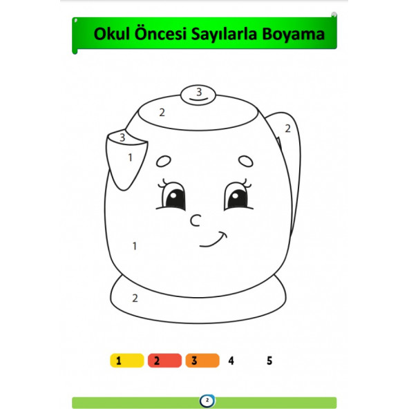 Okul Öncesi Sayılarla Boyama Kitabı - 2
